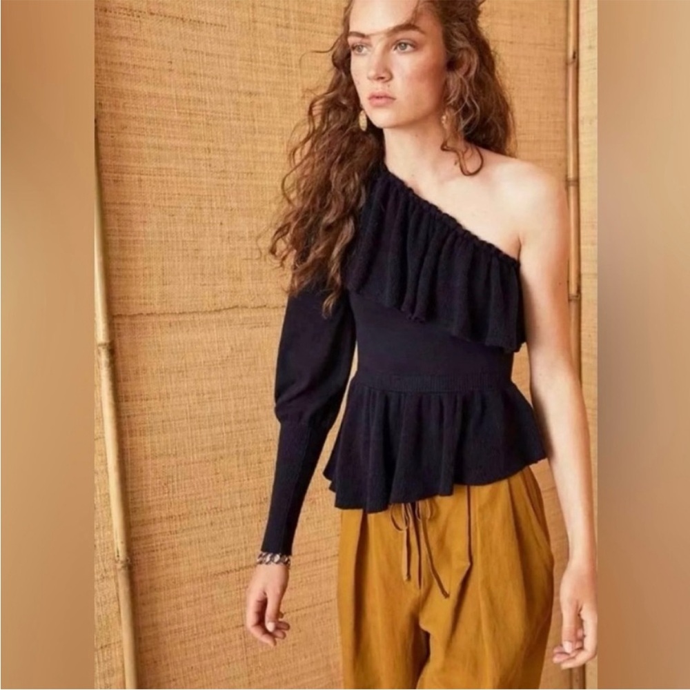 ULLA JOHNSON Eden One-Shoulder Sweater - Cotton & Cashmere